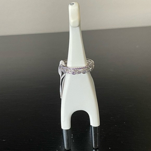 BP Set of Sterling Bands with Amethyst CZ (RBP 5404) - Picture 5 of 9